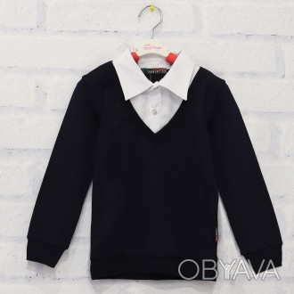 Джемпер-обманка - це предмет шкільного одягу для хлопчика (сорочка, вшита в джем. . фото 1