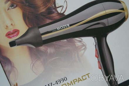 Фен для волос Mozer MZ-4990 Профессиональный фен используют в салонах и парекмах. . фото 1