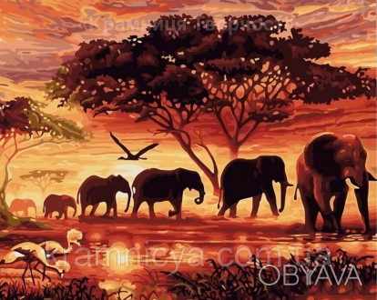 Картина по номерам Слоны в саванне (GX5189)
Размер картины по номерам: 40х50см.
. . фото 1