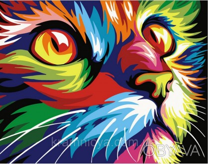 Картина по номерам Поп-арт цветной кот, 40х50 Strateg (VA-0126)
 
Новым увлечени. . фото 1
