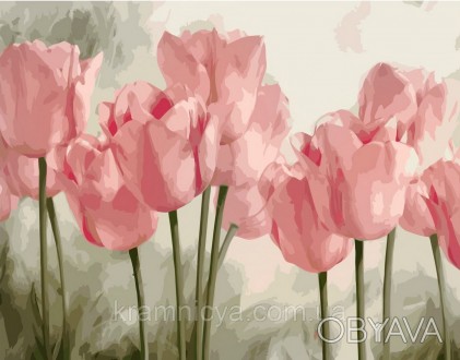 Картина по номерам Нежные розовые тюльпаны, 40х50 Strateg (VA-2175)
 
Новым увле. . фото 1