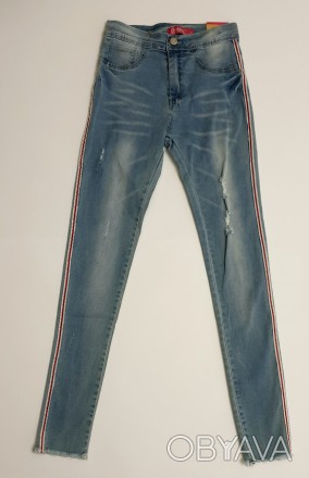 Тонкие стрейчевые детские рваные джинсы (скинни) для девочки
Джинс тонкий, очень. . фото 1