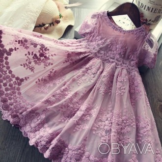 Чудесное нежное и нарядное летнее платье 
красивое платье для принцесс, сзади на. . фото 1