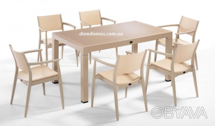 SEGINUS FOR 6, набор высококачественной пластиковой мебели (устойчивой к темпера. . фото 1