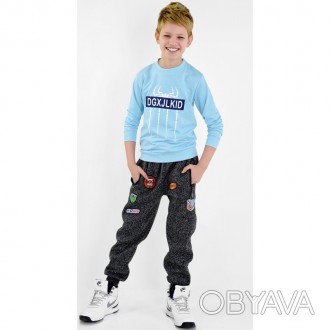 Утепленные Спортивные штаны на мальчика 
Цвет: серый Материал - 3 нитка с начесо. . фото 1