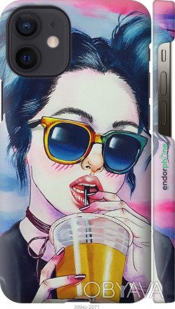 Чехол "Арт-девушка в очках" для Apple iPhone 12 MiniПредставляем Вашему вниманию. . фото 1