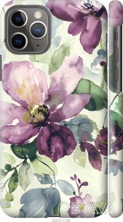 Чехол "Цветы акварелью" для Apple iPhone 11 ProПредставляем Вашему вниманию диза. . фото 1