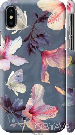 Чехол "Нарисованные цветы" для Apple iPhone XSПредставляем Вашему вниманию дизай. . фото 1