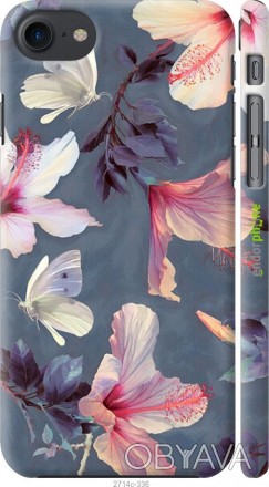 Чехол "Нарисованные цветы" для Apple iPhone 8Представляем Вашему вниманию дизайн. . фото 1