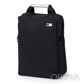 Рюкзак с отделением для ноутбука с диагональю до 15 дюймов черного цвета.
Двойно. . фото 1
