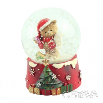 Снежный шар "Мишка в колпаке" - замечательное праздничное украшение, которое хоч. . фото 1