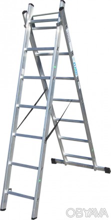 Лестница ELKOP VHR Trend 2x7 алюминиевая, 2 секции, 7 ступенейКоличество секций:. . фото 1