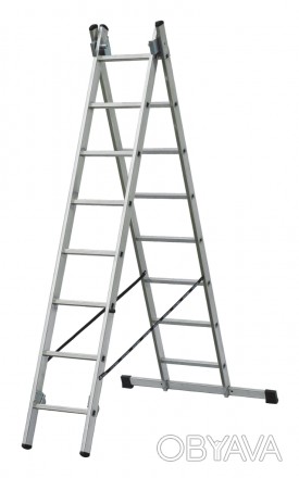 Лестница ELKOP VHR Trend 2x8 алюминиевая, 2 секции, 8 ступенейКоличество секций:. . фото 1