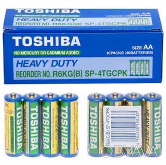 Батарейка Toshiba R6KD SP-4TGTE Картонная упаковка 10 спаек по 4 шт. Не содержат. . фото 1