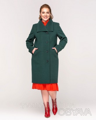 Модное женское кашемировое пальто батал синего цвета
Фабричное приталеное пальто. . фото 1