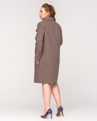 Модное женское кашемировое пальто батал синего цвета
Фабричное приталеное пальто. . фото 3