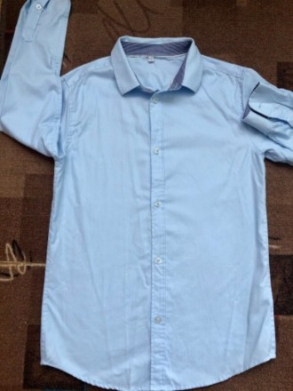 Рубашечка нежно-голубого цвета Marks&Spencer ,в идеальном состоянии,практиче. . фото 4