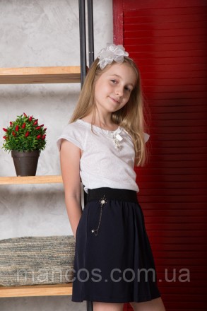 Синяя юбка для девочки, на резинке, школьная Angel, SmileTime 122. Кривой Рог. фото 1 Синяя юбка для девочки, на резинке, школьная Angel, SmileTime 122. Кривой Рог. фото 1