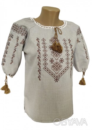 Женская вышиванка с геометрическим орнаментом
 
 
Блуза пошита в новому стилі: п. . фото 1