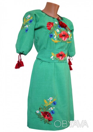 Платье подросток вышитое
рукав 3/4
размер "Украинский" 40-44
Орнамент - Мак-васи. . фото 1