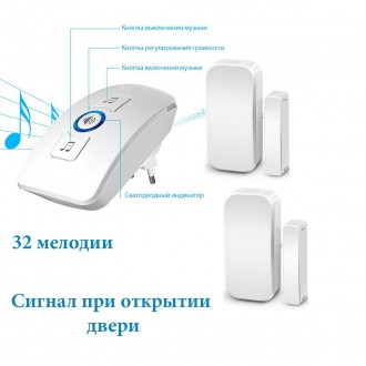 Бездротовий сигналізатор про відвідувача R12-DS03 на два входи. Київ. фото 1 Бездротовий сигналізатор про відвідувача R12-DS03 на два входи. Київ. фото 1