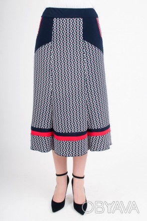 Стильна жіноча спідниця літня, тканина трикотаж. Довжина виробу — 72 см. 
Розмір. . фото 1
