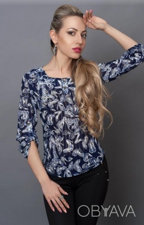 Женская блуза шифоновая, на полочке имитация застежки на пуговичках, рукав засте. . фото 1