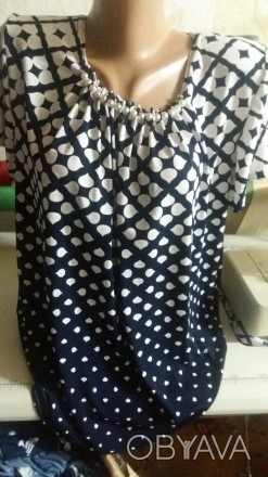 Женская блуза ткань масло
Женская блуза больших размеров. Блуза свободная, ткань. . фото 1