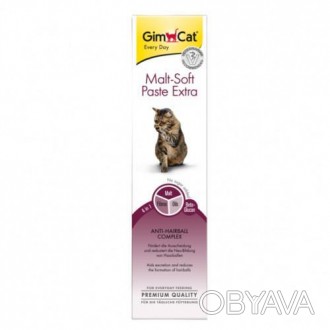 Паста GimCat Malt-Soft Extra, для кошек, для выведения шерсти и улучшения мотори. . фото 1
