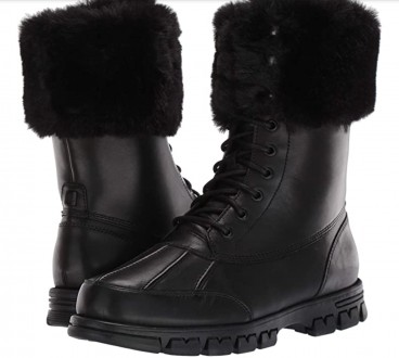 Зимние кожаные ботинки на шнуровке американского бренда Ralph Lauren размер 35,5. . фото 2