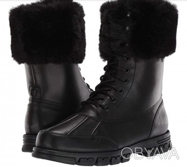 Зимние кожаные ботинки на шнуровке американского бренда Ralph Lauren размер 35,5. . фото 1