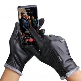 Теплые перчатки с сенсорными пальцами для мужчин и женщин; сезон осень-зима; пер. . фото 3