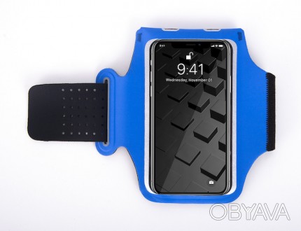 Спортивный чехол на руку для смартфона Panther Синий