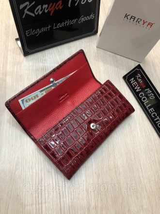 Женский кожаный лаковый кошелек от фирмы KARYA.
KARYA один из известных брендов . . фото 3