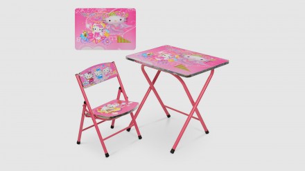 Столик и стульчик складные A19-HK Hello Kitty Розовый (KI00428). Прилуки. фото 1 Столик и стульчик складные A19-HK Hello Kitty Розовый (KI00428). Прилуки. фото 1