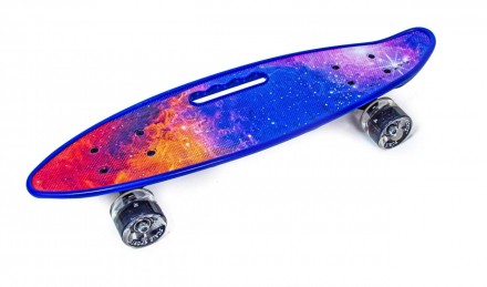 Пенни борд с ручкой Scale Sports "Space" 57 х 16 см (cветящиеся колеса) 87993766. Прилуки. фото 1 Пенни борд с ручкой Scale Sports "Space" 57 х 16 см (cветящиеся колеса) 87993766. Прилуки. фото 1