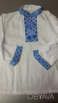Детская вышиванка (рубашка) классического прямого (свободного) фасона для мальчи. . фото 1