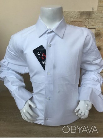 Детская рубашка белого цвета от турецкого производителя Sinyor Besni. 
Ткань: ст. . фото 1