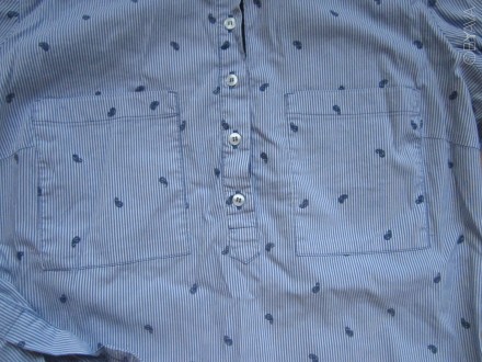Рубашка  в  полоску, р.М, Испания, Zara.
Ткань немного тянется ( с  эластаном) . . фото 5