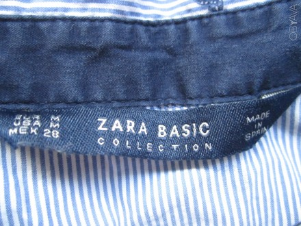 Рубашка  в  полоску, р.М, Испания, Zara.
Ткань немного тянется ( с  эластаном) . . фото 3