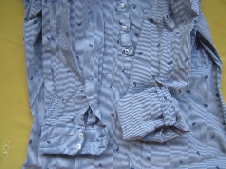 Рубашка  в  полоску, р.М, Испания, Zara.
Ткань немного тянется ( с  эластаном) . . фото 6
