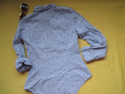 Рубашка  в  полоску, р.М, Испания, Zara.
Ткань немного тянется ( с  эластаном) . . фото 7