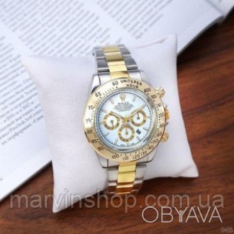 
Мужские часы наручные серебристые класcические Rolex Daytona Quartz Date Silver. . фото 1