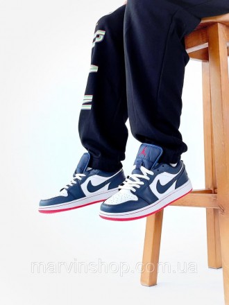 Кроссовки мужские синие Jordan 1 Retro Low (06944). Київ. фото 1 Кроссовки мужские синие Jordan 1 Retro Low (06944). Київ. фото 1