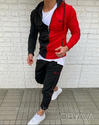 
Спортивный костюм мужской весна-осень красный черный с капюшоном Nike (Найк)
Му. . фото 1
