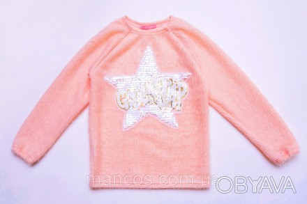 Свитер SmileTime для девочки нарядный Golden Star, персик
Новинка! Модный свитер. . фото 1