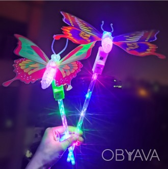 Светящаяся на палочке бабочка создает праздничное настроение и радуют детей. Све. . фото 1