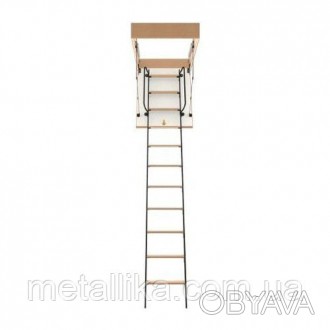 Складная чердачная лестница для мансарды и чердака Cherdak Comfort Metal Standar. . фото 1
