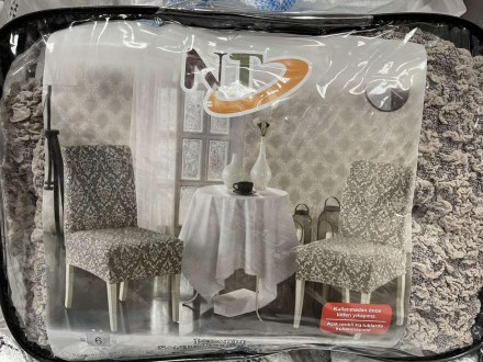 Универсальные, декоративные, натяжные, евро-чехлы на стулья с оборкой, рюшами, ю. . фото 6