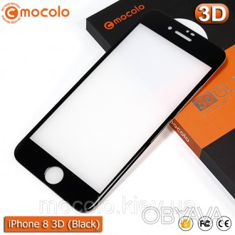 Захисне 3D скло Mocolo 9H для iPhone 8 на весь екран (Black).
 
Основні характер. . фото 1